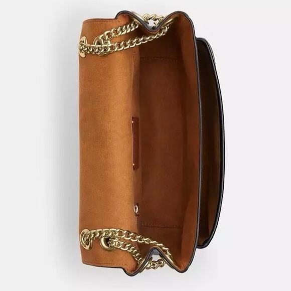 NWT Coach Elodie Crossbody Bag In Signature Canvas Walnut/Black CCF10 - Picture 8 of 12